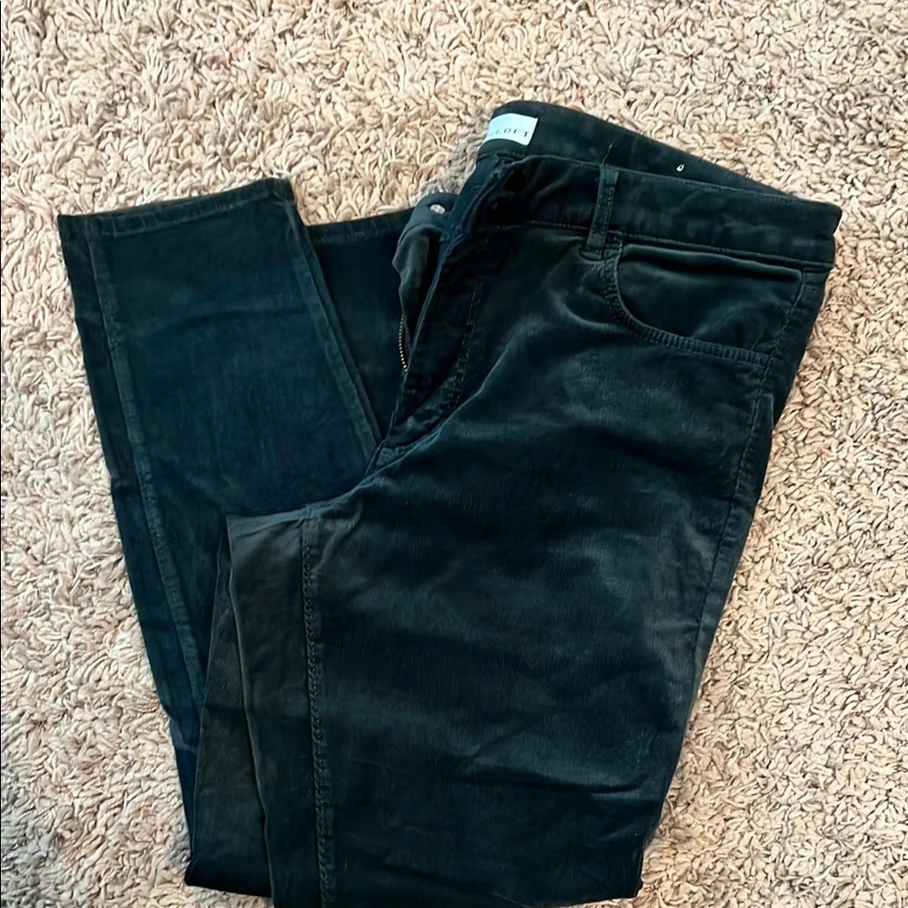 Dark Green Velvet Pants